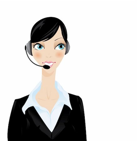 woman with headset Stock Photo - Budget Royalty-Free & Subscription, Code: 400-04319656