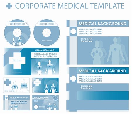 elettrocardiogramma - Blue Corporate medical presentation, report template. Human backgrounds, blue Vector cover and layout Great for scientific, medical purposes, exam Fotografie stock - Microstock e Abbonamento, Codice: 400-04319779