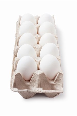 dozen - White eggs in carton. Nutritious eating. Foto de stock - Super Valor sin royalties y Suscripción, Código: 400-04319819