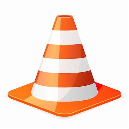 simsearch:400-07953722,k - illustration of a orange traffic cone Stock Photo - Budget Royalty-Free & Subscription, Code: 400-04319879