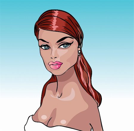 simsearch:400-04534575,k - Beauty Woman portrait vector Stockbilder - Microstock & Abonnement, Bildnummer: 400-04319883