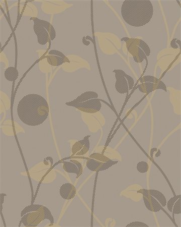 swirl leaf design Seamless pattern background Stock Photo - Budget Royalty-Free & Subscription, Code: 400-04310154