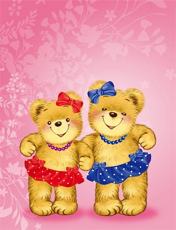 simsearch:400-05295204,k - Girl teddy bear by freehand drawing. Stock Photo - Budget Royalty-Free & Subscription, Code: 400-04310158