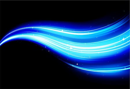 simsearch:400-04182048,k - Vector illustration of neon abstract background made of blurred magic blue light curved lines Fotografie stock - Microstock e Abbonamento, Codice: 400-04310175