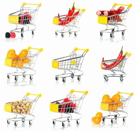 simsearch:400-08653723,k - Products in the shopping cart. set. Stock Photo - Budget Royalty-Free & Subscription, Code: 400-04310329