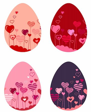 simsearch:400-05371255,k - Set of different pretty spring easter eggs Foto de stock - Royalty-Free Super Valor e Assinatura, Número: 400-04310366