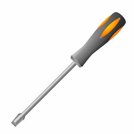 simsearch:700-00553040,k - detailed illustration of a screwdriver Fotografie stock - Microstock e Abbonamento, Codice: 400-04310428