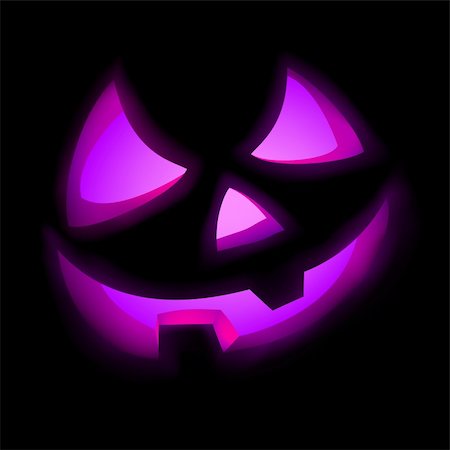 simsearch:400-03939142,k - Isolated glowing pumpkin on black. EPS 8 vector file included Stock Photo - Budget Royalty-Free & Subscription, Code: 400-04310669