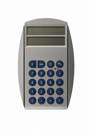simsearch:693-06325229,k - Modern looking calculator isolated on white background. Photographie de stock - Aubaine LD & Abonnement, Code: 400-04310733
