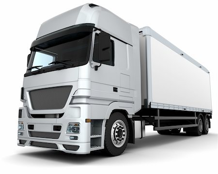 simsearch:400-07266163,k - 3D Render of a Cargo Delivery Vehicle Stock Photo - Budget Royalty-Free & Subscription, Code: 400-04310962