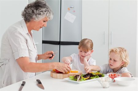simsearch:400-04306517,k - Children cooking with their grandmother at home Stock Photo - Budget Royalty-Free & Subscription, Code: 400-04311166