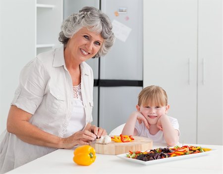 simsearch:400-04306517,k - Lovely girl and her grandmother looking at the camera Stock Photo - Budget Royalty-Free & Subscription, Code: 400-04311184