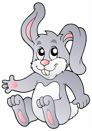 simsearch:400-06797181,k - Cute sitting bunny - vector illustration. Stock Photo - Budget Royalty-Free & Subscription, Code: 400-04311425