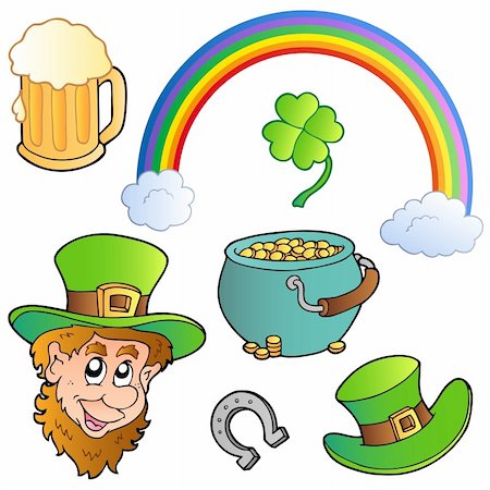 St Patricks day collection 3 - vector illustration. Stock Photo - Budget Royalty-Free & Subscription, Code: 400-04311451