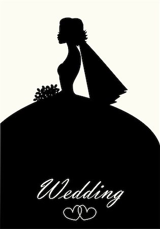 flower woman cartoon - wedding invitation card Stock Photo - Budget Royalty-Free & Subscription, Code: 400-04311619