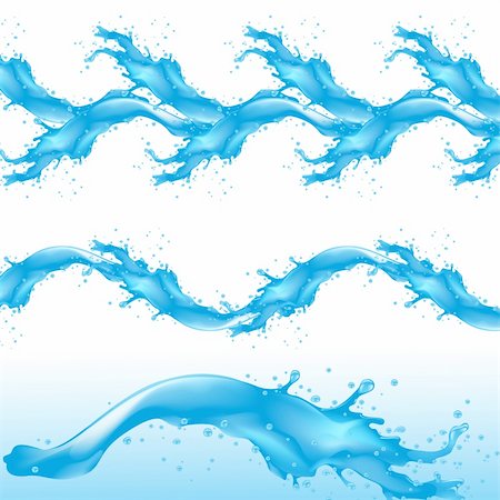 simsearch:400-06061039,k - Water set splash detailed. Vector illustration on white background Stock Photo - Budget Royalty-Free & Subscription, Code: 400-04311660