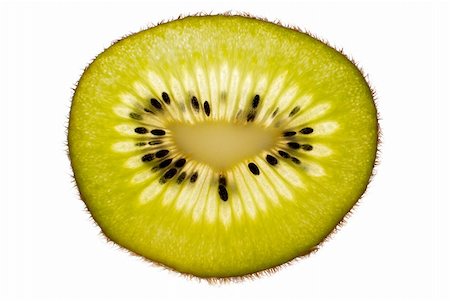 simsearch:400-05896925,k - Kiwi slice isolated on a white background. Photographie de stock - Aubaine LD & Abonnement, Code: 400-04311759