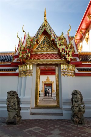 Door at Wat Pho Temple, Thailand Stock Photo - Budget Royalty-Free & Subscription, Code: 400-04311790