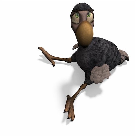 simsearch:400-04805125,k - very funny toon Dodo-bird. 3D rendering with clipping path and shadow over white Stock Photo - Budget Royalty-Free & Subscription, Code: 400-04311912