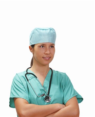 Portrait of a confident female doctor with arms crossed. Stock Photo - Budget Royalty-Free & Subscription, Code: 400-04311979