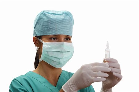 Image of a female doctor with a vial in her hands. Stock Photo - Budget Royalty-Free & Subscription, Code: 400-04312102