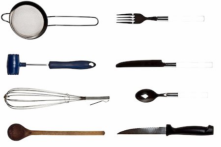 fuzzbones (artist) - Collage of isolated kitchen utensils Stock Photo - Budget Royalty-Free & Subscription, Code: 400-04312137