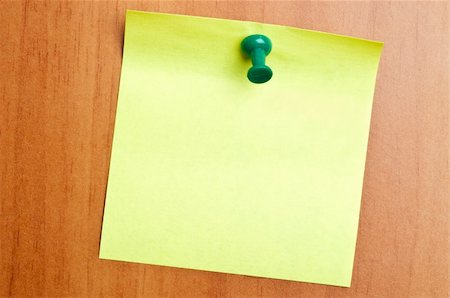 simsearch:400-07499421,k - Empty green post it on wooden wall Stock Photo - Budget Royalty-Free & Subscription, Code: 400-04312197