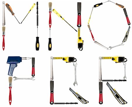 simsearch:400-04834843,k - M to R letters made of different hand tools Stock Photo - Budget Royalty-Free & Subscription, Code: 400-04312208