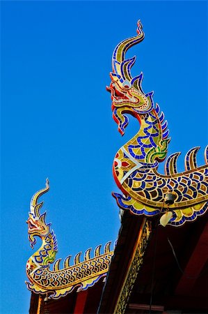 simsearch:400-04365328,k - Architecture on the thai roof in chiangmai temple. Stock Photo - Budget Royalty-Free & Subscription, Code: 400-04312229