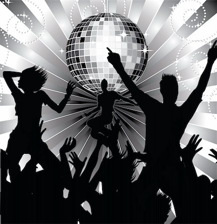 dance club signs - Young people dancing at the disco Stock Photo - Budget Royalty-Free & Subscription, Code: 400-04312240