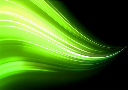 simsearch:400-04182048,k - Vector illustration of neon abstract background made of blurred magic green light curved lines Fotografie stock - Microstock e Abbonamento, Codice: 400-04312279
