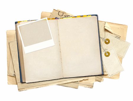 simsearch:400-04914530,k - Old book. Object isolated over white Stockbilder - Microstock & Abonnement, Bildnummer: 400-04312359