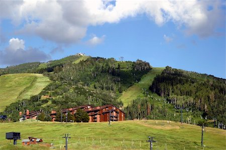 The ski hill of Steamboat, Colorado, in the summer. Stock Photo - Budget Royalty-Free & Subscription, Code: 400-04312512