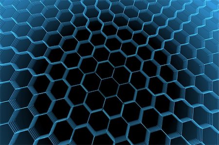 3D rendered blue xray transparent abstract hexagon Foto de stock - Super Valor sin royalties y Suscripción, Código: 400-04312605