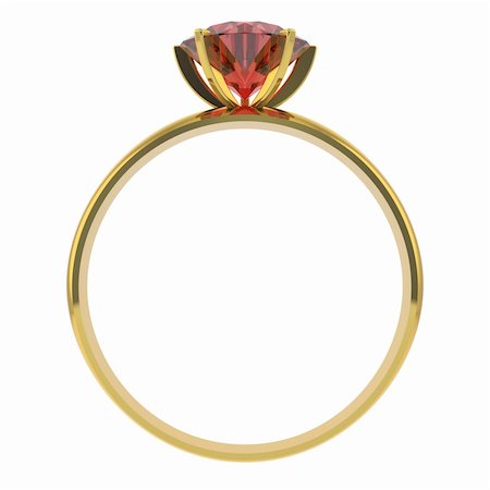 simsearch:400-04158011,k - Computer generated golden diamond ring Stock Photo - Budget Royalty-Free & Subscription, Code: 400-04312600