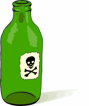Glass bottle with a poison symbol - rough vector illustration Stock Photo - Budget Royalty-Free & Subscription, Code: 400-04312872