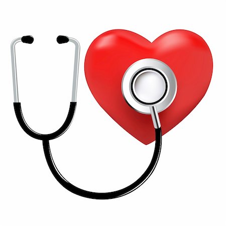 Stethoscope And Heart, Isolated On White Background, Vector Illustration Stock Photo - Budget Royalty-Free & Subscription, Code: 400-04313024