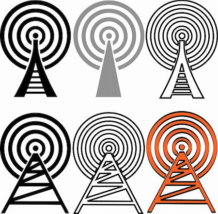 symbols in computers wifi - Wi-Fi signs Stock Photo - Budget Royalty-Free & Subscription, Code: 400-04313487