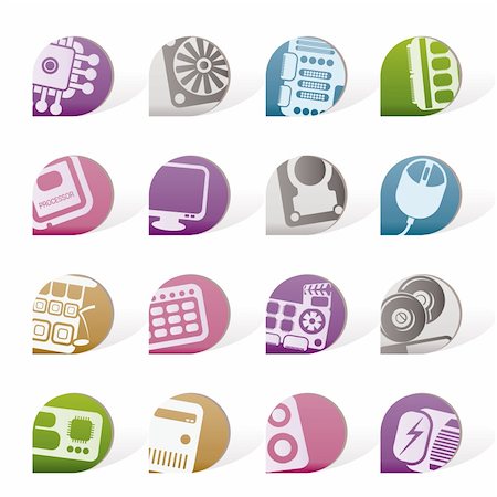 processor vector icon - Simple Computer  Performance and Equipment parts - Vector Illustration Stock Photo - Budget Royalty-Free & Subscription, Code: 400-04313692