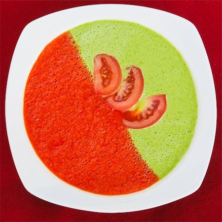 shivanetua (artist) - Bowls of  vegetable soup in a Mexican restaurant Fotografie stock - Microstock e Abbonamento, Codice: 400-04313833