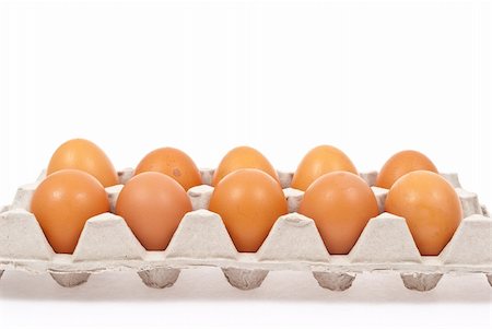 simsearch:400-04313912,k - Brown eggs in box Stockbilder - Microstock & Abonnement, Bildnummer: 400-04313912
