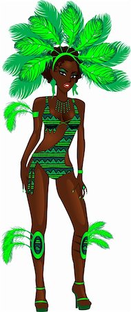 rio carnival - Vector Illustration for carnival costume or las vegas showgirl. Stock Photo - Budget Royalty-Free & Subscription, Code: 400-04324020