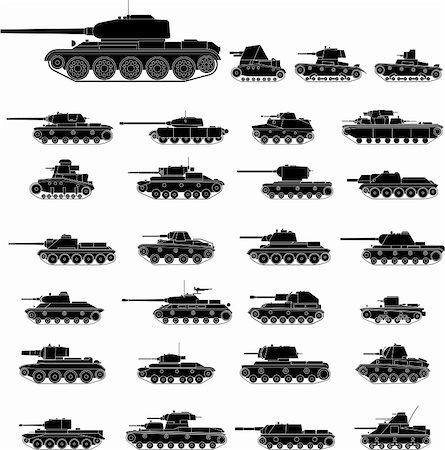 Layered vector illustration of Russia Tanks which be used in War World II. Stock Photo - Budget Royalty-Free & Subscription, Code: 400-04324110