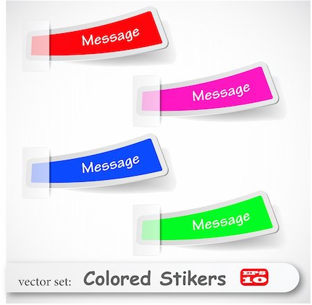 simsearch:400-05381819,k - the abstract colored sticker set - vector illustration Stock Photo - Budget Royalty-Free & Subscription, Code: 400-04324138