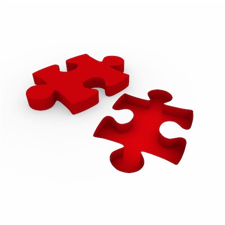 3d puzzle red white success connection piece business Photographie de stock - Aubaine LD & Abonnement, Code: 400-04324279