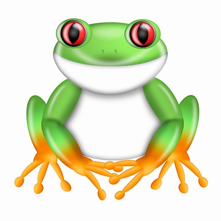 simsearch:400-04925157,k - Red-Eyed Green Tree Frog Agalychnis callidryas from Costa Rica Illustration Fotografie stock - Microstock e Abbonamento, Codice: 400-04324770