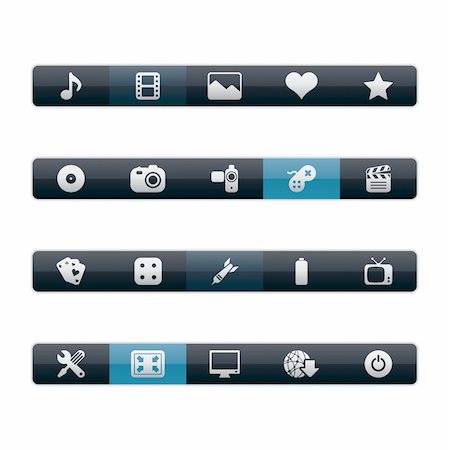 Vector Menu Bars in EPS 8 and JPG. Photographie de stock - Aubaine LD & Abonnement, Code: 400-04324815