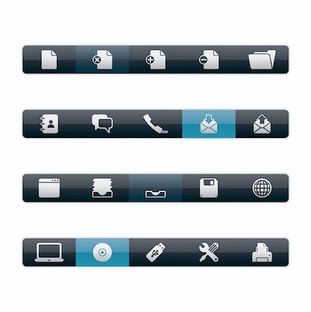 simsearch:400-04324814,k - Vector Menu Bars in EPS 8 and JPG. Stock Photo - Budget Royalty-Free & Subscription, Code: 400-04324816