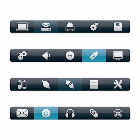 simsearch:400-04324814,k - Vector Menu Bars in EPS 8 and JPG. Stock Photo - Budget Royalty-Free & Subscription, Code: 400-04324813