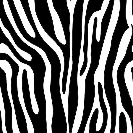 Seamless tiling animal print zebra, vector illustration Stock Photo - Budget Royalty-Free & Subscription, Code: 400-04325077